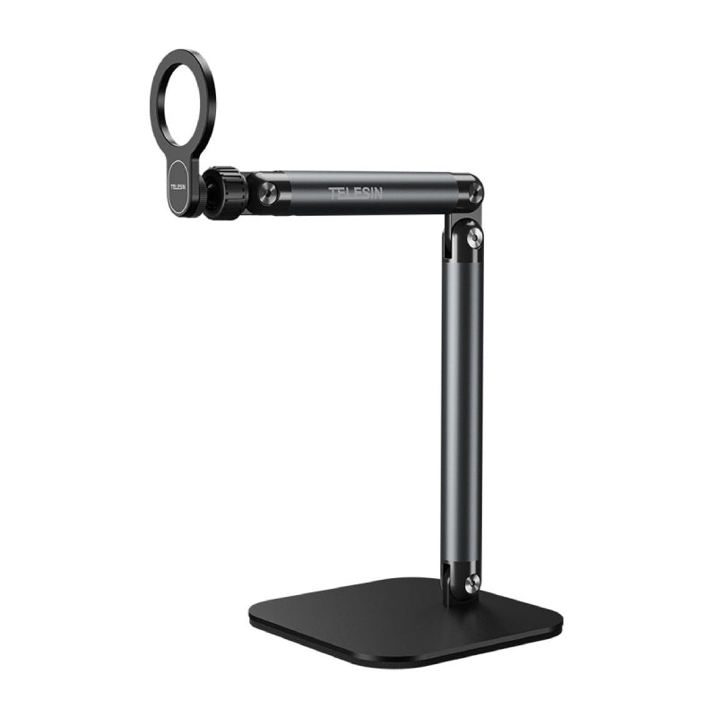 TELESIN Desktop Phone Stand Articulating Arm with MagSafe - Black/Silver