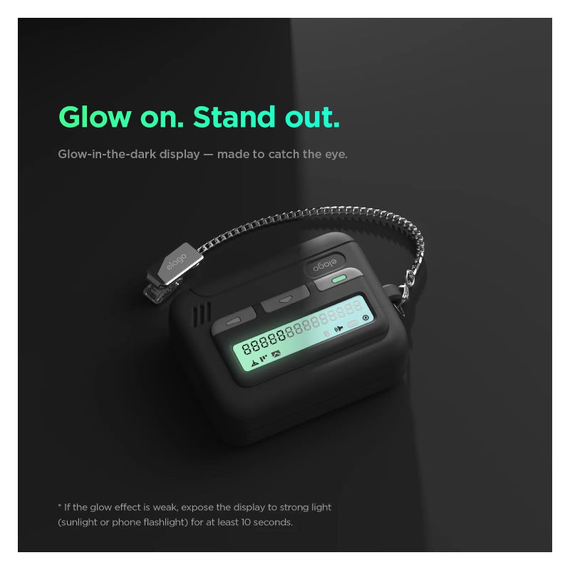 Elago Pager Case with Key Chain For Apple AirPods Pro 3 - Black Accessories > Headphones > Covers & Cases