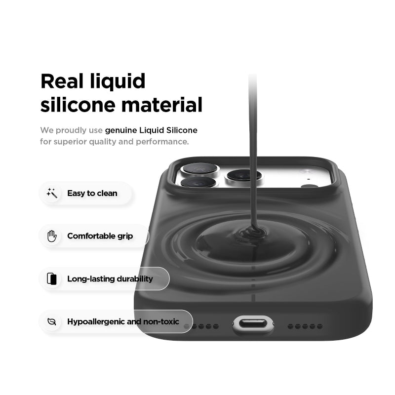 Elago Magnetic Silicone Case (Camera Control Key Included) For Apple iPhone 17 Pro - Black Accessories > Mobiles &