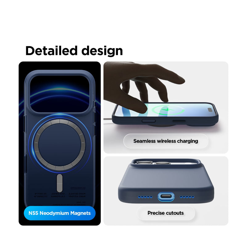 Elago Magnetic Silicone Case (Camera Control Key Included) For Apple iPhone 17 Pro - Jean Indigo Accessories > Mobiles