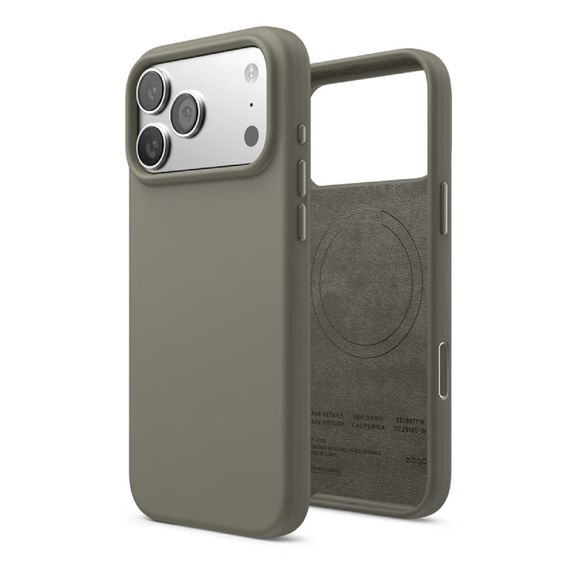 Elago Magnetic Silicone Case (Camera Control Key Included) For Apple iPhone 17 Pro - Medium Gray Accessories > Mobiles