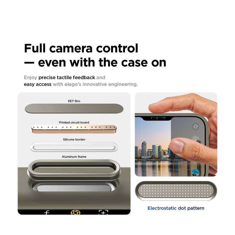 Elago Magnetic Silicone Case (Camera Control Key Included) For Apple iPhone 17 Pro - Medium Gray Accessories > Mobiles