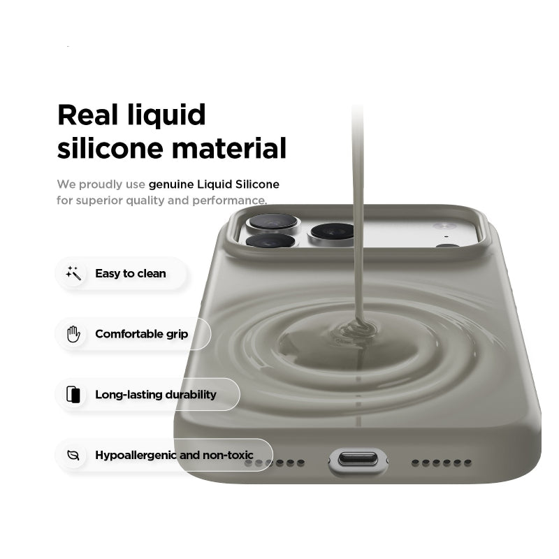 Elago Magnetic Silicone Case (Camera Control Key Included) For Apple iPhone 17 Pro - Medium Gray Accessories > Mobiles