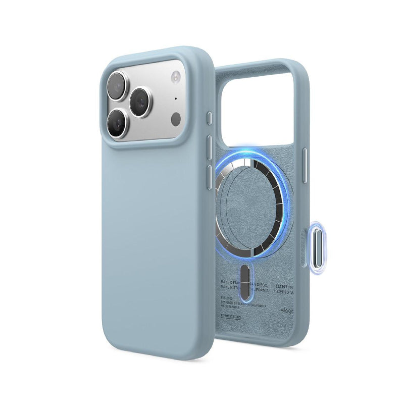 Elago Magnetic Silicone Case (Camera Control Key Included) For Apple iPhone 17 Pro - Sky Blue Accessories > Mobiles &