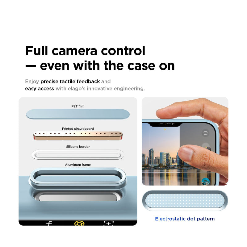 Elago Magnetic Silicone Case (Camera Control Key Included) For Apple iPhone 17 Pro - Sky Blue Accessories > Mobiles &
