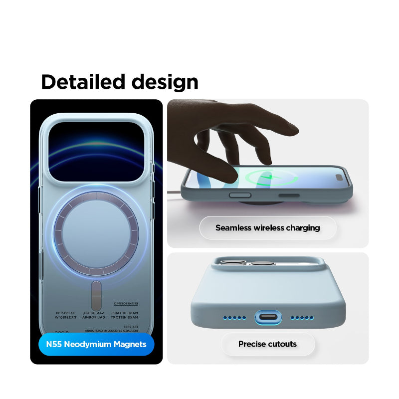 Elago Magnetic Silicone Case (Camera Control Key Included) For Apple iPhone 17 Pro - Sky Blue Accessories > Mobiles &