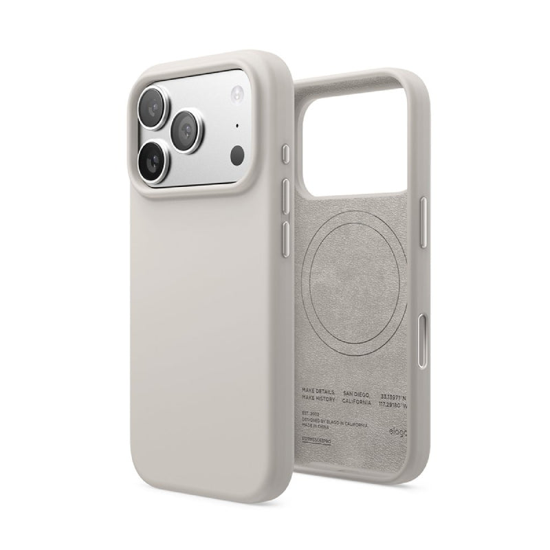 Elago Magnetic Silicone Case (Camera Control Key Included) For Apple iPhone 17 Pro - Stone Accessories > Mobiles &