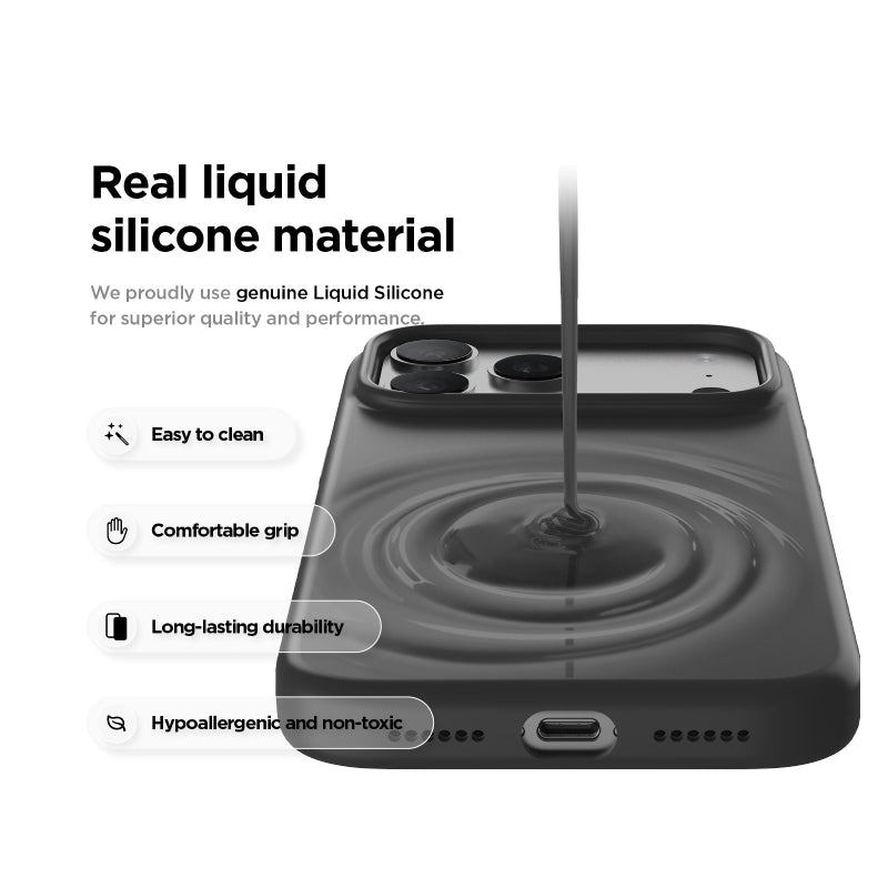 Elago Magnetic Silicone Case (Camera Control Key Included) For Apple iPhone 17 Pro Max - Black Accessories > Mobiles &