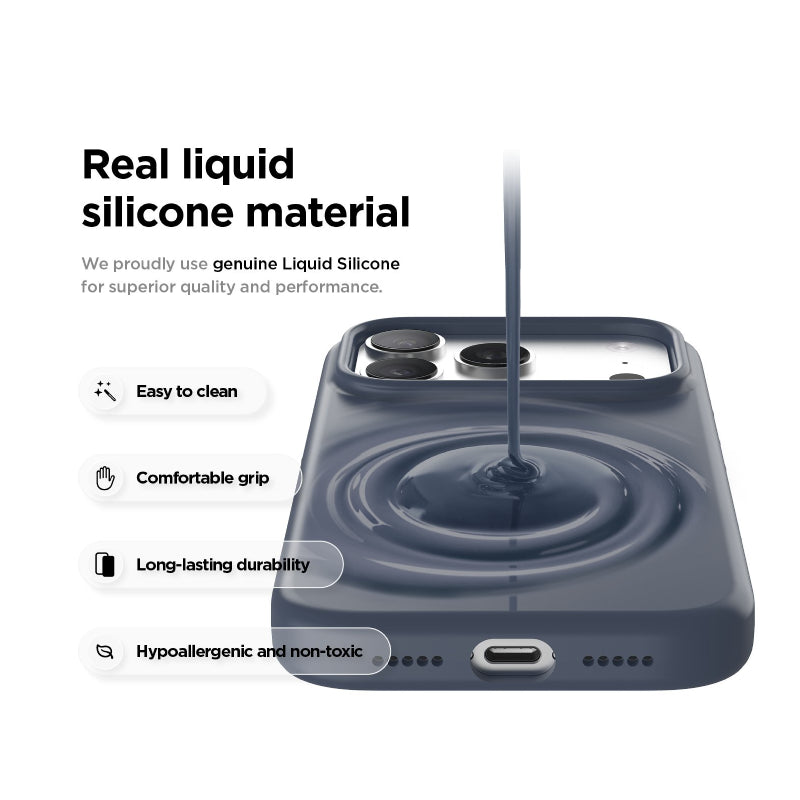 Elago Magnetic Silicone Case (Camera Control Key Included) For Apple iPhone 17 Pro Max - Jean Indigo Accessories >