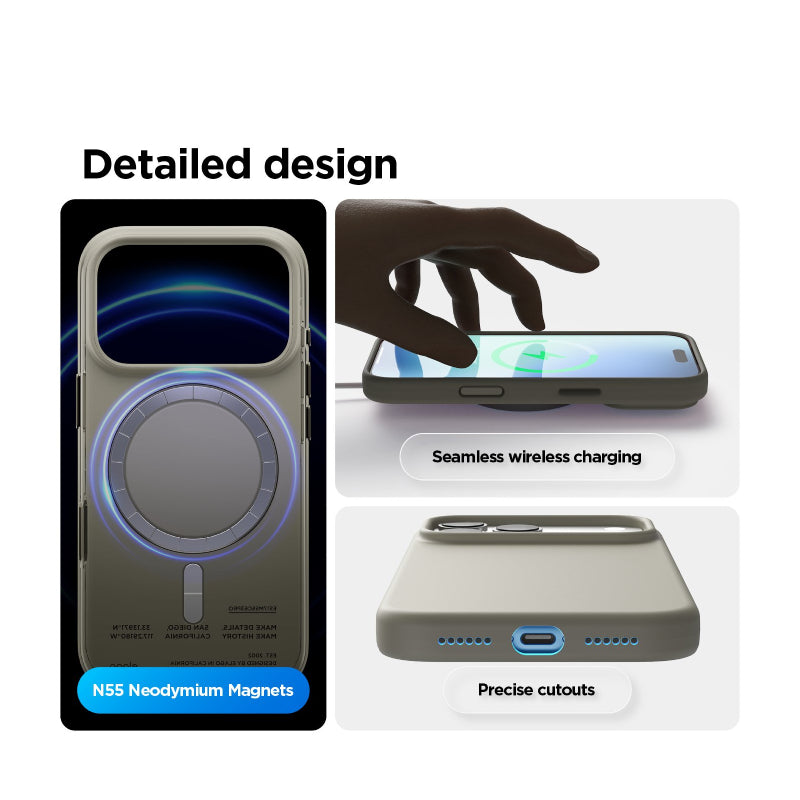Elago Magnetic Silicone Case (Camera Control Key Included) For Apple iPhone 17 Pro Max - Medium Gray Accessories >