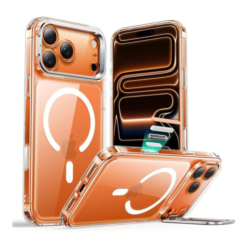 ESR HaloLock Classic Hybrid Case with Stash Stand (Camera Control Button) Case For Apple iPhone 17 Pro Max - Clear