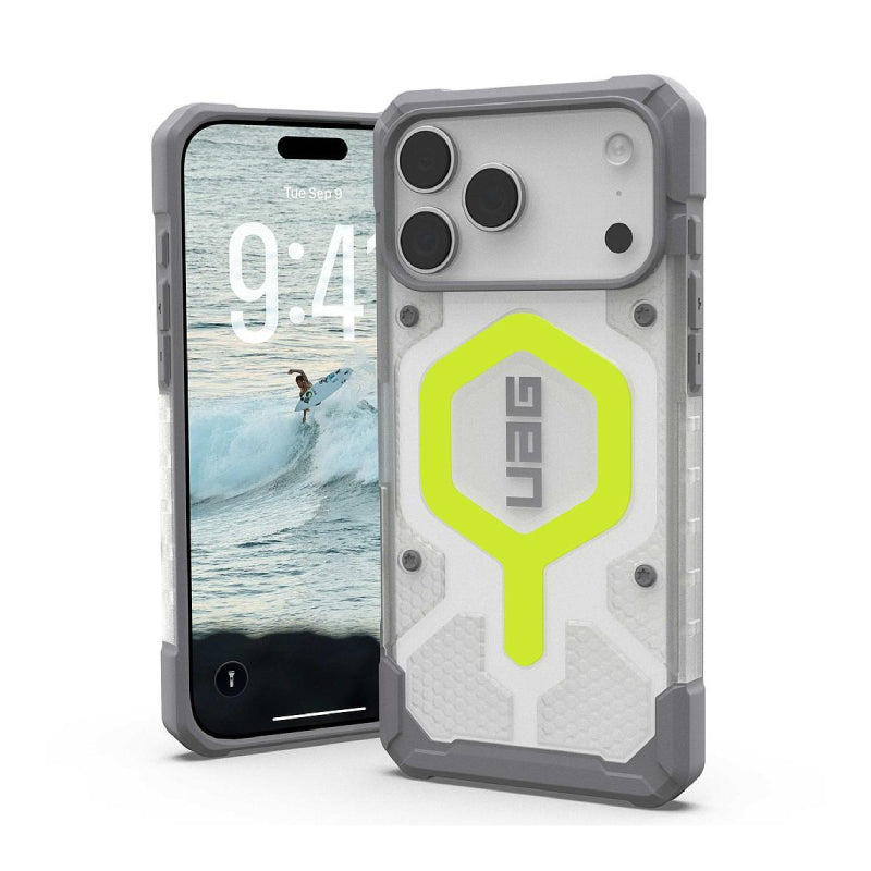 UAG Pathfinder Clear MagSafe Case For Apple iPhone 17 Pro Max - Active Neon (Glow) Accessories > Mobiles & Tablets >