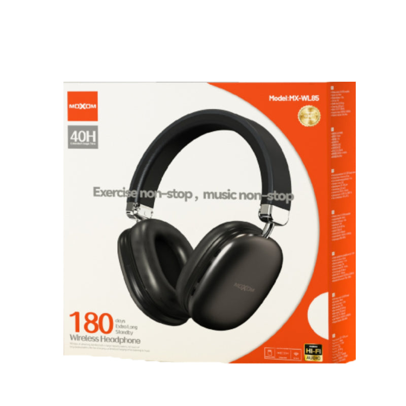MOXOM MX-WL85 Wireless Headphone - Bluetooth / USB-C / Black
