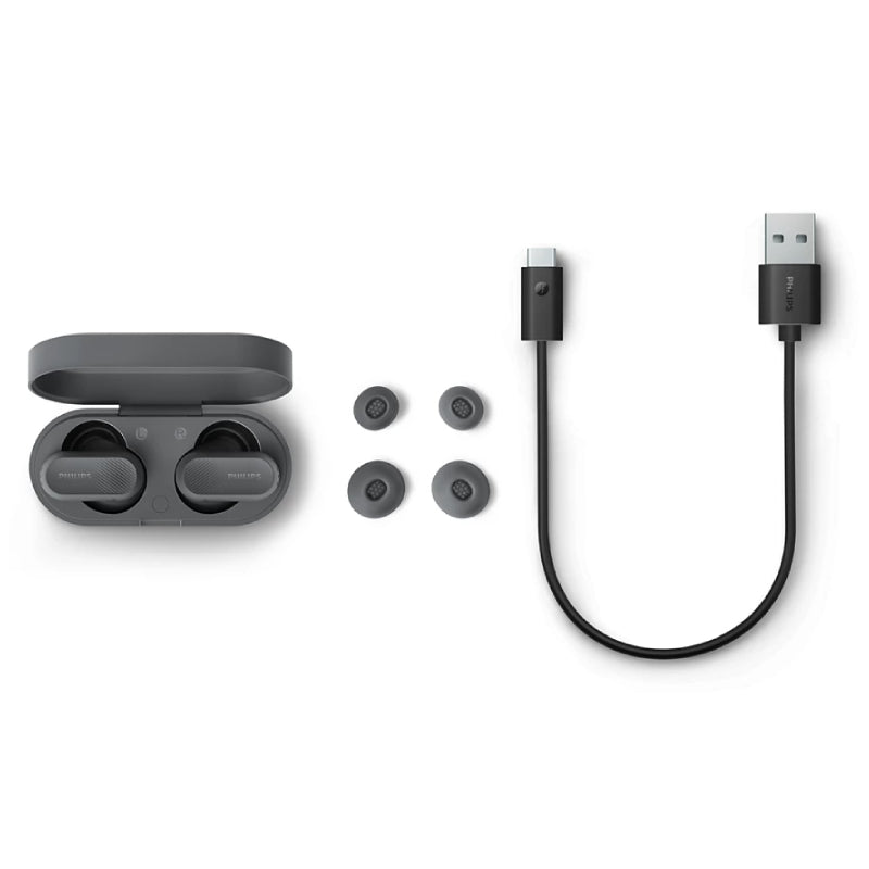 Philips 3000 Series True Wireless Earbuds - Bluetooth / USB-C / Grey