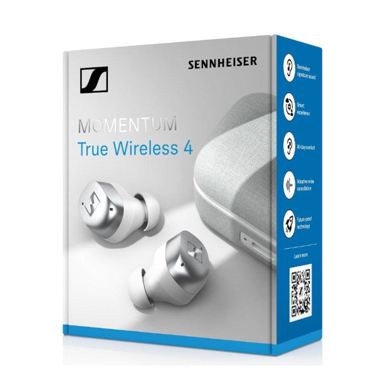SENNHEISER Momentum 4 True Wireless Earbuds - Bluetooth / White/Silver