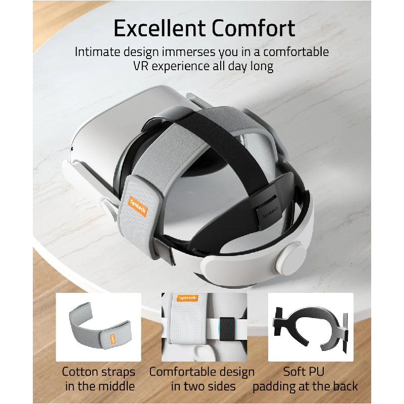 Sytech Head Strap for Meta/Oculus Quest 2 - White