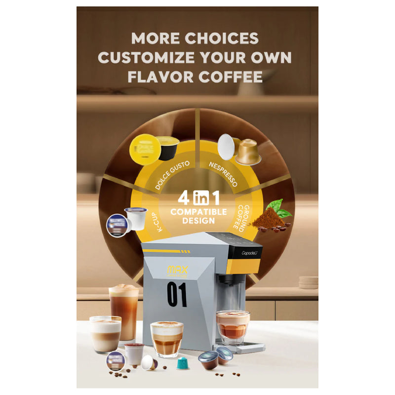iCafilas Capadeli MAX Coffee Maker - Grey