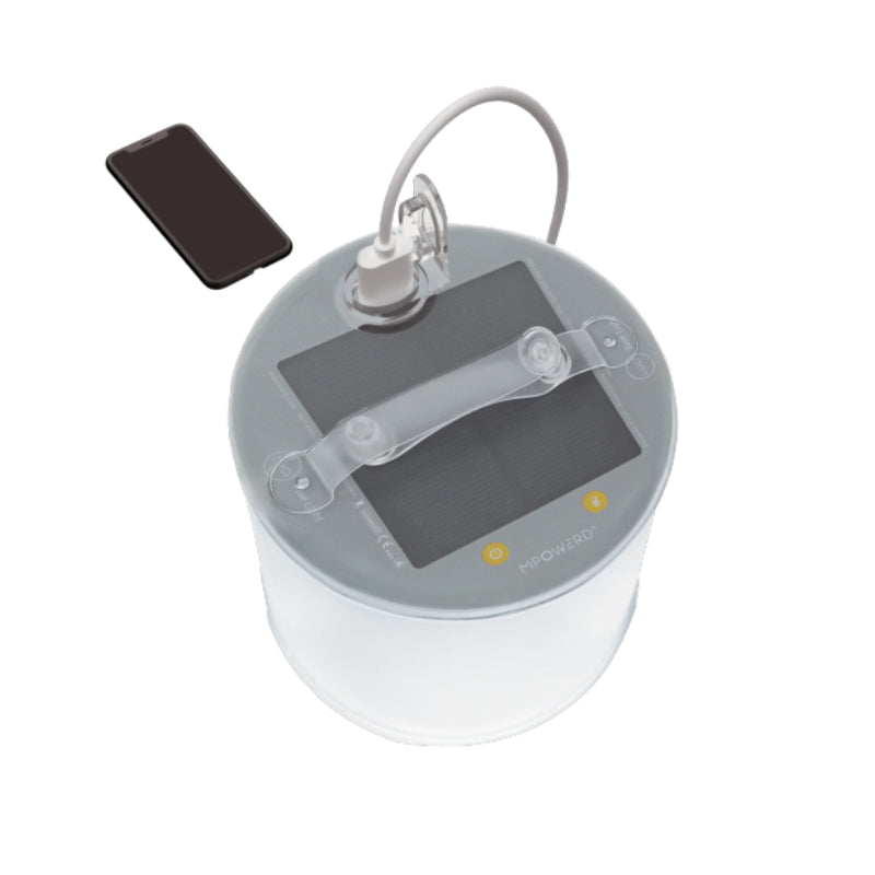 MPOWERD Luci Base Light Solar Inflatable Light With Power Bank - 4000mAh / Grey