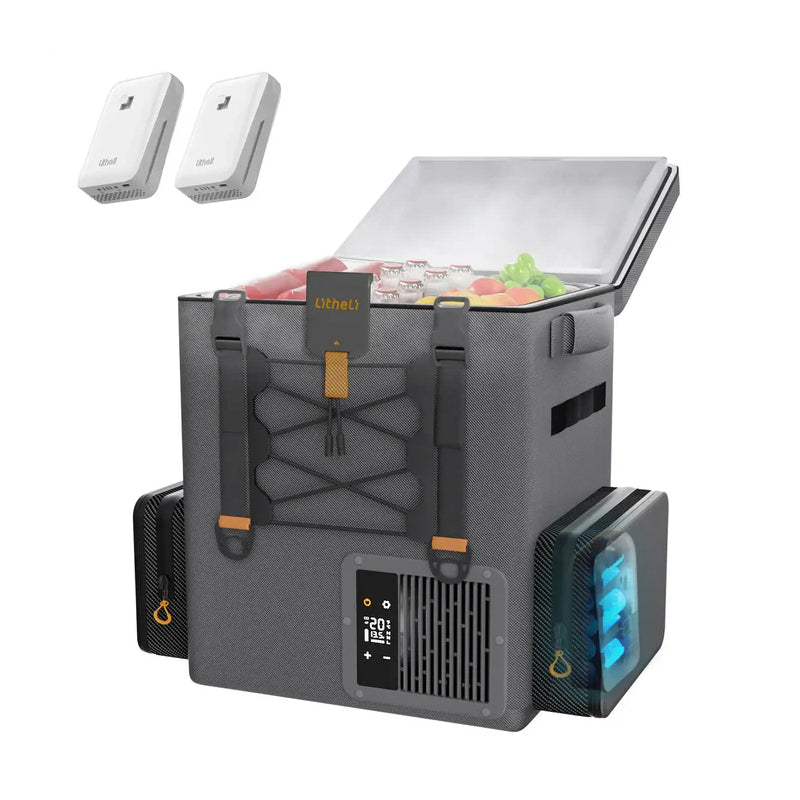 Litheli FrozenPack Wild Portable Dual Battery Smart Fridge - 12V / Grey
