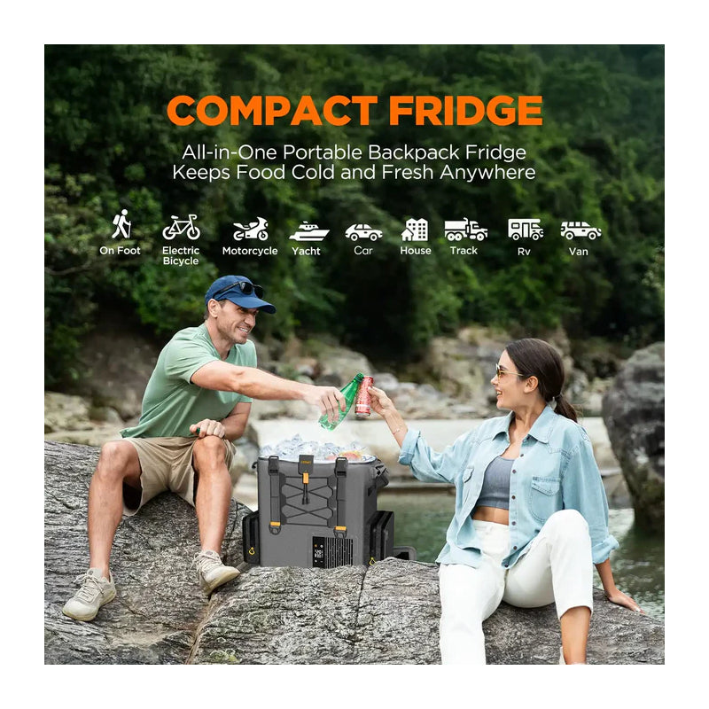 Litheli FrozenPack Wild Portable Dual Battery Smart Fridge - 12V / Grey