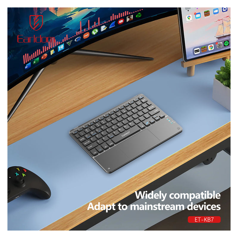 Earldom Ultra Thin Wireless Keyboard - USB-C / Black