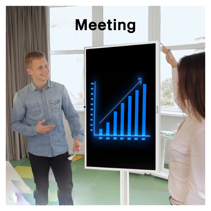 iENGAGE Wireless Android Touch Screen With Built-In Camera - 32" / 4K / 128GB / 8GB / Wi-Fi / USB-A / USB-C / HDMI / 3.5mm Audio Port