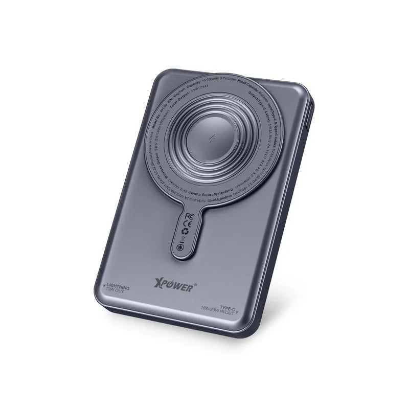 XPower MagSwift 7-In-1 Wireless Power Bank - 10000mAh / Grey