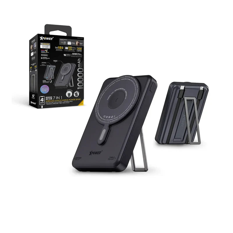 XPower 7-In-1 Wireless Power Bank - 10000mAh / Black