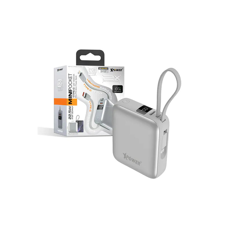 XPower Mini Power Bank - 10000mAh / Grey