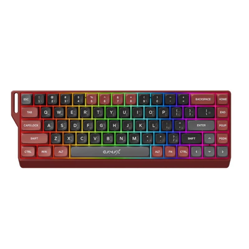 Gamax GM-02 Tri-Mold RGB Mechanical Keyboard - Wired / Bluetooth / 2.4GHz / 1.5 Meters / Arabic