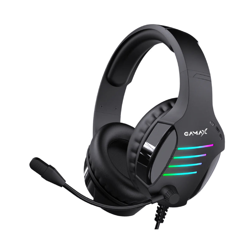 Gamax GM-204 4-in-1 Wired PC Accessory Set - AR Mechanical Keyboard / Mouse / Mousepad / Headset / Black