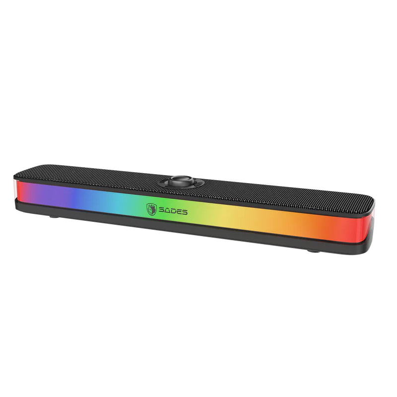 SADES Posevolt SA-SP01-B compact Desktop Soundbar - 10W / Bluetooth / RGB / Black