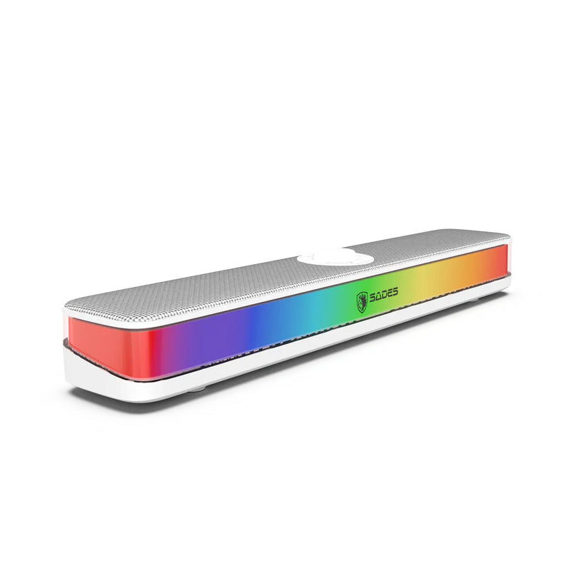 SADES Posevolt SA-SP01-B compact Desktop Soundbar - 100W / Bluetooth / RGB / White