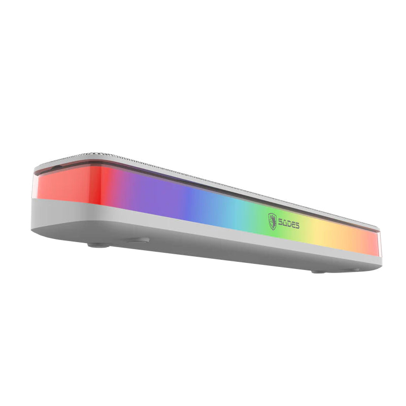 SADES Posevolt SA-SP01-B compact Desktop Soundbar - 100W / Bluetooth / RGB / White