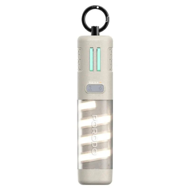 Porodo PowerBeam Power Bank with Built-In Flashlight - 5000mAh / Type-C / Khaki