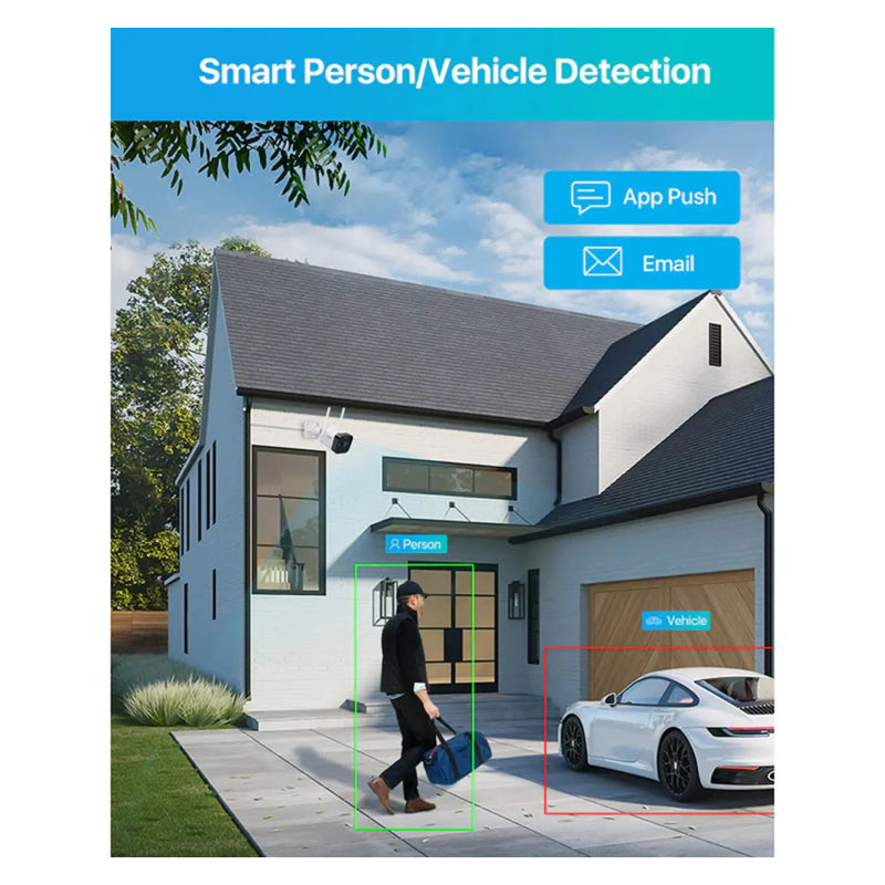 ZOSI 1NC-1884M-UK Wi-Fi Security Camera - 4MP / Full-Color Night Vision / AI Human Detection