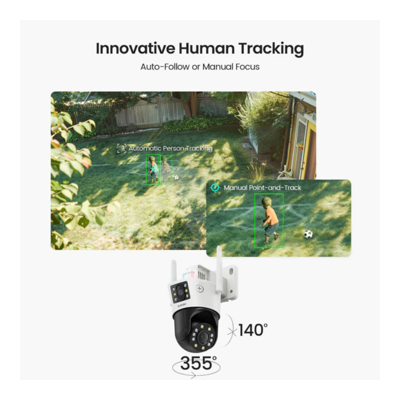 ZOSI C298 Dual Security Camera - 2MP+2MP / Full-Color Night Vision / Two-Way Audio