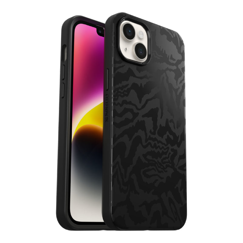 OtterBox iPhone 14 Plus Symmetry Plus MagSafe Case - Limited Edition - Black Fabric