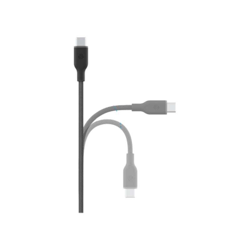 BAZIC GoCharge Weave Cable - 480Mbps / 60W / 1.5 Meter / USB-C / Black