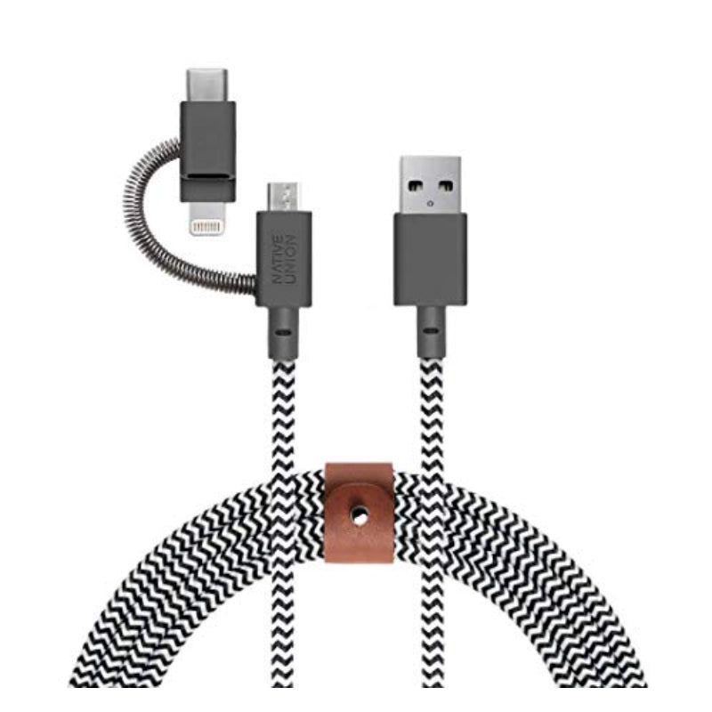 Native Union Belt Cable Universal 2M - Zebra - (Warehouse Packed)