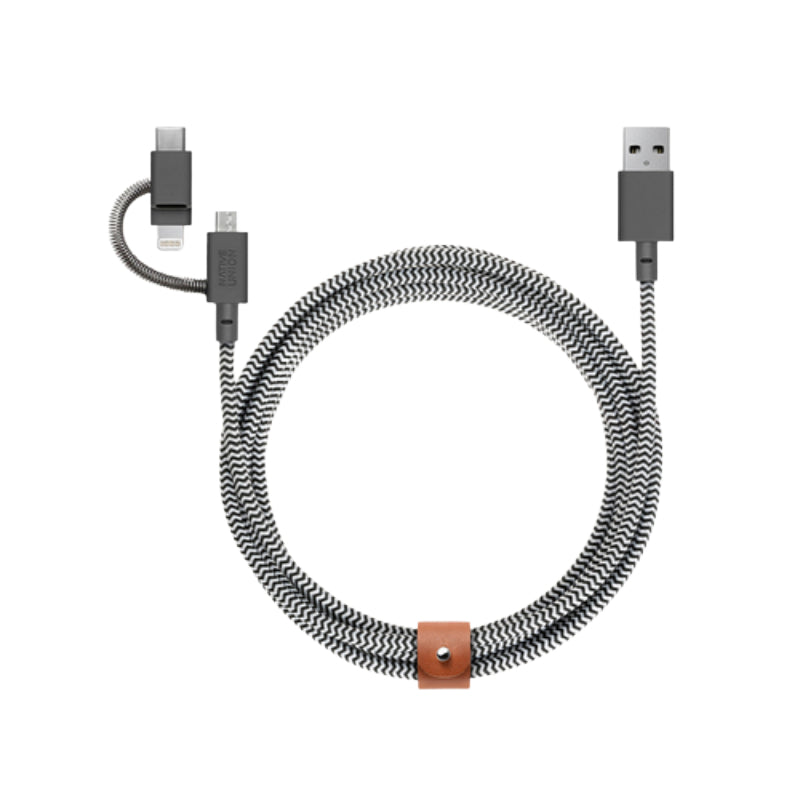 Native Union Belt Cable Universal 2M - Zebra - (Warehouse Packed)