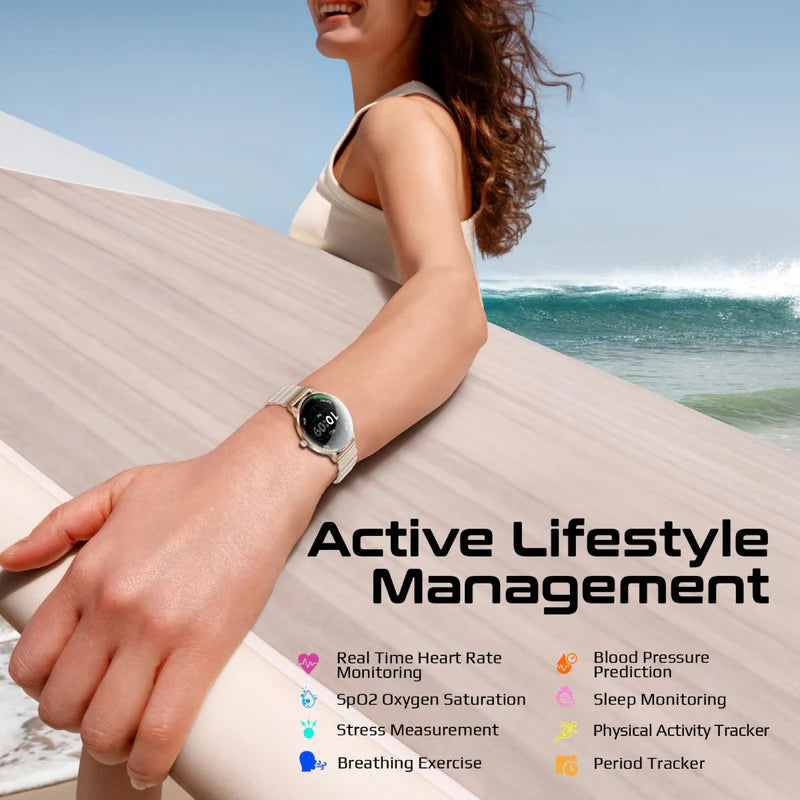 PROMATE XWatch-US13 Smart Watch - 1.32" AMOLED / Bluetooth / Rose Gold