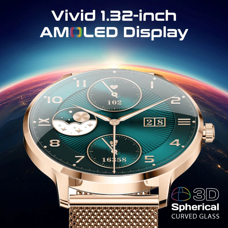 PROMATE XWatch-US13 Smart Watch - 1.32" AMOLED / Bluetooth / Rose Gold