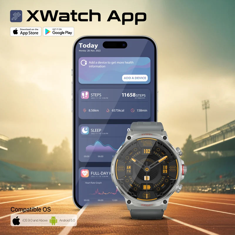 PROMATE XWatch-R20 Smart Watch - 1.85" TFT / Bluetooth / Gray