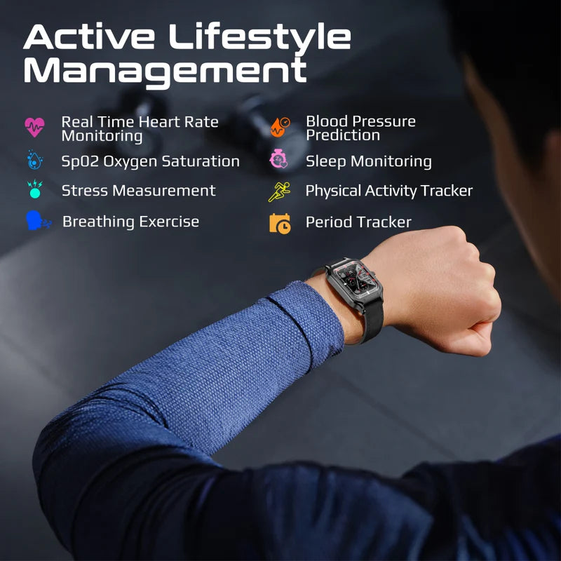PROMATE XWatch-RM Smart Watch - 1.78" Curved AMOLED / Bluetooth / Black