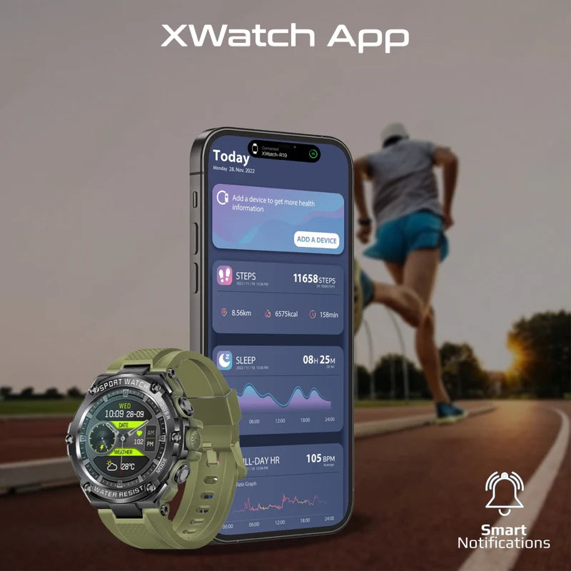 PROMATE XWatch-R19 Smart Watch - 1.53" TFT / Bluetooth / Midnight Green