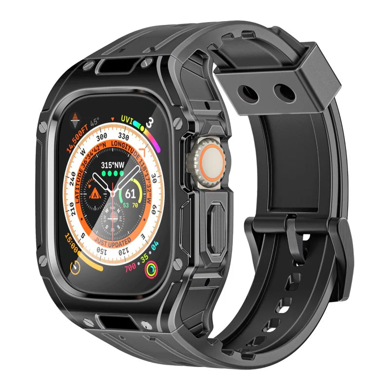PROMATE Durable Protection Watch Case with TPU Watch Band - 49mm / Black