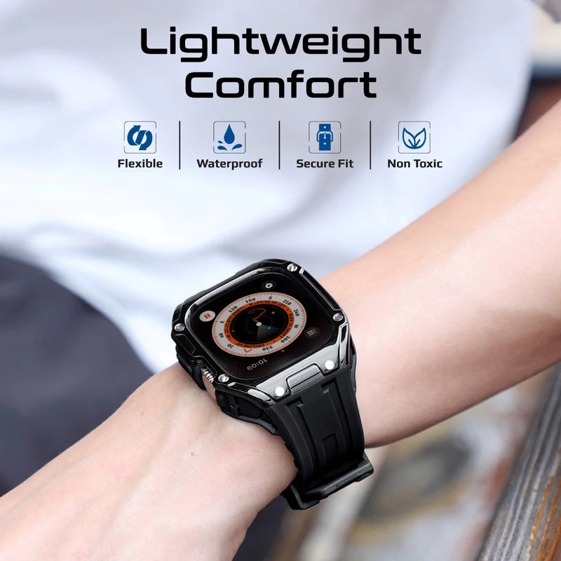 PROMATE Durable Protection Watch Case with TPU Watch Band - 49mm / Black