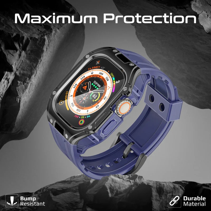 PROMATE Durable Protection Watch Case with TPU Watch Band - 49mm / Blue