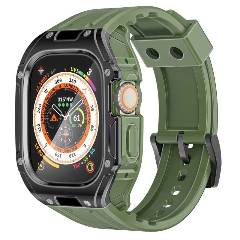PROMATE Durable Protection Watch Case with TPU Watch Band - 49mm / Midnight Green